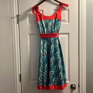 Bettie Paige Clothing, Fit and Flare “Bike Wheel” Dress